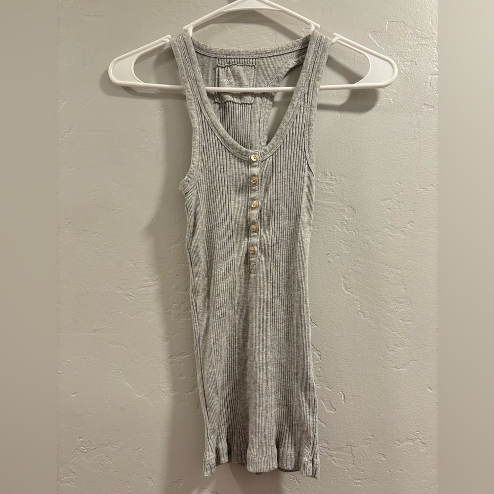 Gray long t-shirt brand: aerie size:xs stretchy